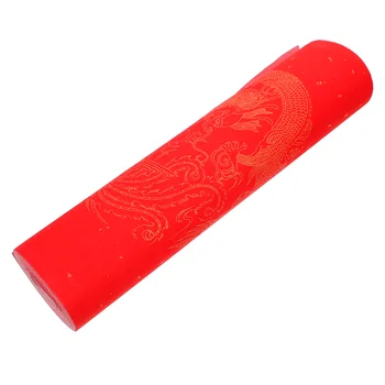 Заготовки от червени оризова хартия за Пролетния фестивал Xuan, материал за свитъци, калиграфия