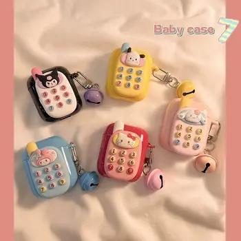 Калъф за слушалки Hello Kitty Melody Kuromi с Шарени Аниме Sanrio Airpods Защитен Калъф Airpodspro Безжична Bluetooth Калъф За слушалки