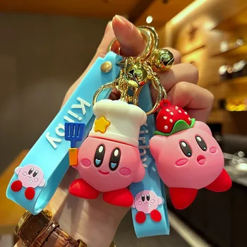 Аниме Игра Kirby Ключодържател Карикатура Сладка Кукла Модел Декор Ключодържател Чанта Подвесная Фигурка Аксесоари за Детски подаръци