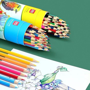 Моливи на маслена основа - Моливи на водна основа за художници 48 бр - Цветни моливи - Рисуване, скици и оцветяване за възрастни