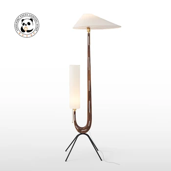 Дизайнерски лампи Nordic LED Home Decor E27, Текстилен лампа, влакчета от масивно дърво, осветителни тела за хол / модел стая, спалня, кабинет, диван