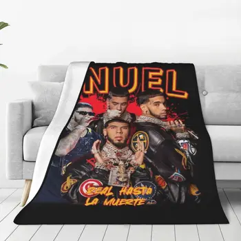 Фланелевое одеяло Anuel AA, качество на супер топло одеяло за музикални рапъри, пролетта покривка за спалня модел за пътуване със самолет