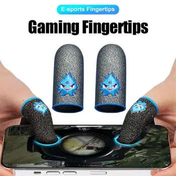 Игри ръкав за пръстите, непромокаеми ръкавици за игра контролер, дишащи върховете на пръстите си за игри за мобилни телефони, калъф за каботажните за отпечатъци с докосване на екрана