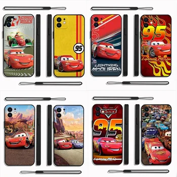 Cars Lightning McQueens Калъф За Телефон Xiaomi Redmi Note 12 11 11T 10 10S 9 Pro Plus 10В 9A K40 K50 K60 5G и 4G С Каишка За ръка