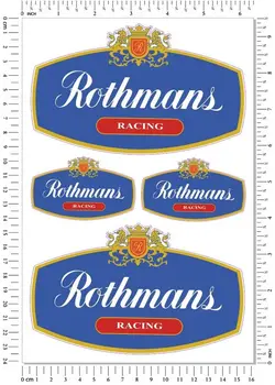 Етикети За Мотоциклети Rothmans Racing Car Автомобил с Класически Лого, Тунинг Стикери за Suzuki, Honda, Kawasaki, Yamaha, Ducati