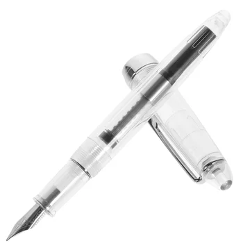 Перьевая дръжка с абсорбента на мастило, писалка за упражнение по калиграфия, многофункционална дръжка, прозрачна перьевая дръжка