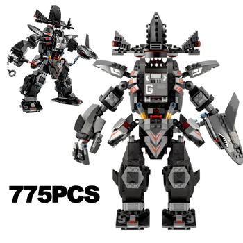 775ШТ Technica Shark Черен Механичен робот-войник, Градивни елементи, на Модел на бойно оръжие, Тухлени Играчки за деца и възрастни в подарък