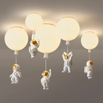 скандинавски тавана лампа Led Окачен Лампа за Детска Стая Творчески Астронавт Балон Тавана Лампа, за Декорация на Дома