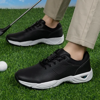 Нова мъжки обувки за голф, луксозни мъжки маратонки за голф, лека обувки за голфъри, удобни маратонки за ходене.