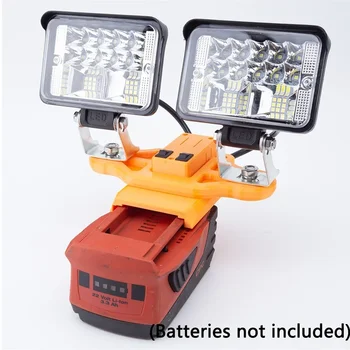 Преносим Led работна лампа Безжична с USB за HILTI 22V B22 Max с една литиева батерия, Пътни светлини за ремонт, Външна Двоен фар
