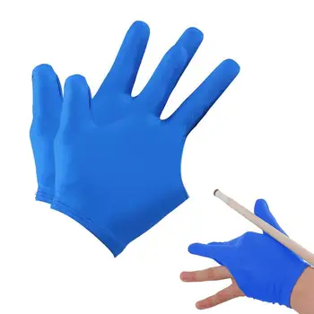 Билярд ръкавица с три пръста, 2 елемента билярдни ръкавици с бродерия, водоустойчиви Дишащи против хлъзгане, билярдни ръкавици за билярд, снукър