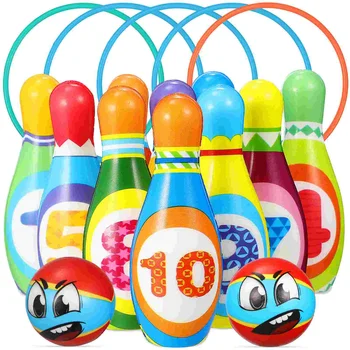 1 Комплект детски играчки с топка за боулинг, халки за игра на боулинг за деца, играчки за деца