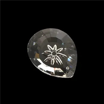 Прозрачен цвят на 50 мм, 10 бр. Призматичен стъклена лампа Suncatcher Висящи полилеи Капки за декориране на аксесоари за полилея
