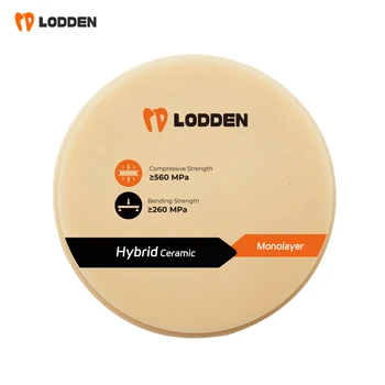 Хибридни блокове на CAD/CAM стеклокерамики Стоматологичен LabHybrid Ceramics DicsMonolayer от композитен смола Lodden