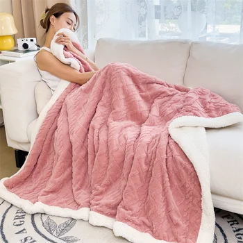 Ново зимно гъст одеяло, Двухслойное Фланелевое флисовое одеяло, Домашно и топло одеяло на дивана, Меко и удобно покривки за легла