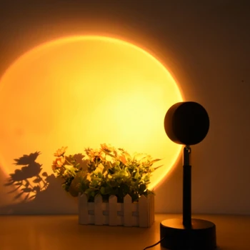 Led нощна светлина по залез слънце, Проектор, Атмосферни лампа, 220v, штепсельная вилица ЕС, за подарък, за декорация фон за снимки в спалнята