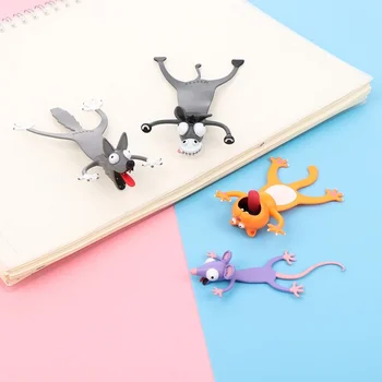 3D Стерео Сладки мультяшные маркиране на животните Сладък Котка Материал PVC Забавни Студентски Канцеларски материали, Ученически пособия Детски Подарък bookmark
