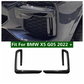 Цвят на въглеродни влакна, за довършителни работи на дограма на предните фарове за мъгла, фарове, декоративни капачки, Оформление на автомобила за BMW X5 G05 2022, аксесоари за Автомобили за екстериора.