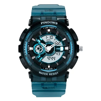 Модерен мъжки ръчен часовник digital черен цвят на Оригиналната марка, водоустойчиви Мъжки ръчни часовници, ежедневни Електронни спортен часовник с голям циферблат, мъжки