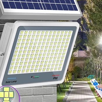 Слънчеви Led Прожектори Външни Соларни Улични Лампи За Сигурност С Дистанционно Управление За Двор Гараж Пътеки В Задния Двор Плувен Басейн