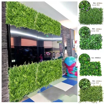 1x40x60 см Изкуствена Зелена трева, с Квадратно Пластмасови Газонное растение, на Фона на всекидневна, Украса за тревата, декорация на стените у дома