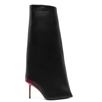 Луксозни дизайнерски дамски ботуши до коляното - пикантни обувки за партита и модни събития, обувки Buffalo London в платформата