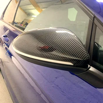 Капачка огледало за обратно виждане Странично Крило Капаци за Огледала за Обратно виждане Лъскава Черна За VW GOLF 7 MK7 MK7.5 GTI R GTE GTD 2013-2018