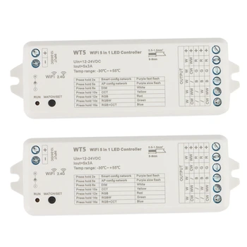 2X Led контролер на Hristo 5 В 1 Димер CCT RGB RGBW RGBWW RGBCCT Ивица Smart Life Wifi 2,4 G RF дистанционно управление 12-24 В