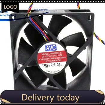 AVC DL08025R12U 8025 80 мм 80*80*25 Мм Вентилатора за охлаждане на Корпуса на процесора на Компютъра охлаждащ Вентилатор 12V 0.7 A с 4pin pwm