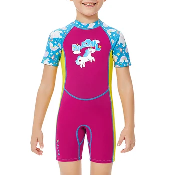 Детски бански за коротышек 2-5 мм, на костюм за сърф за момичета, юноши, деца.